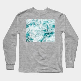 Calypso Deep Sea Foam Waves Long Sleeve T-Shirt